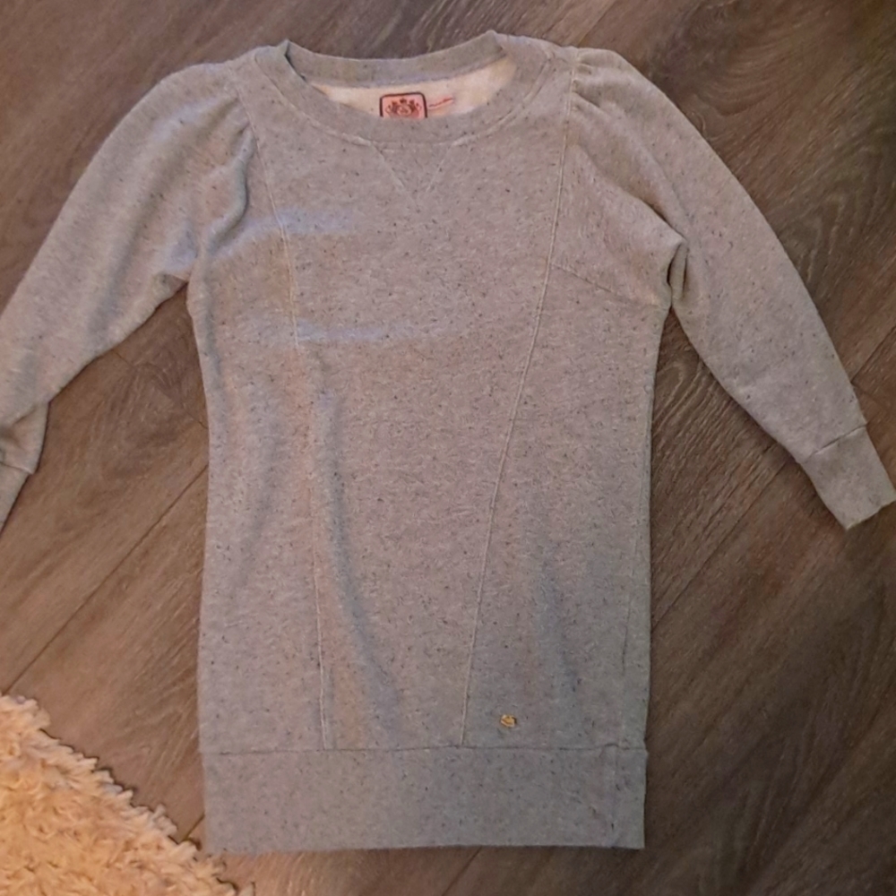 Juicy Couture gray heathered tunic sweatshirt